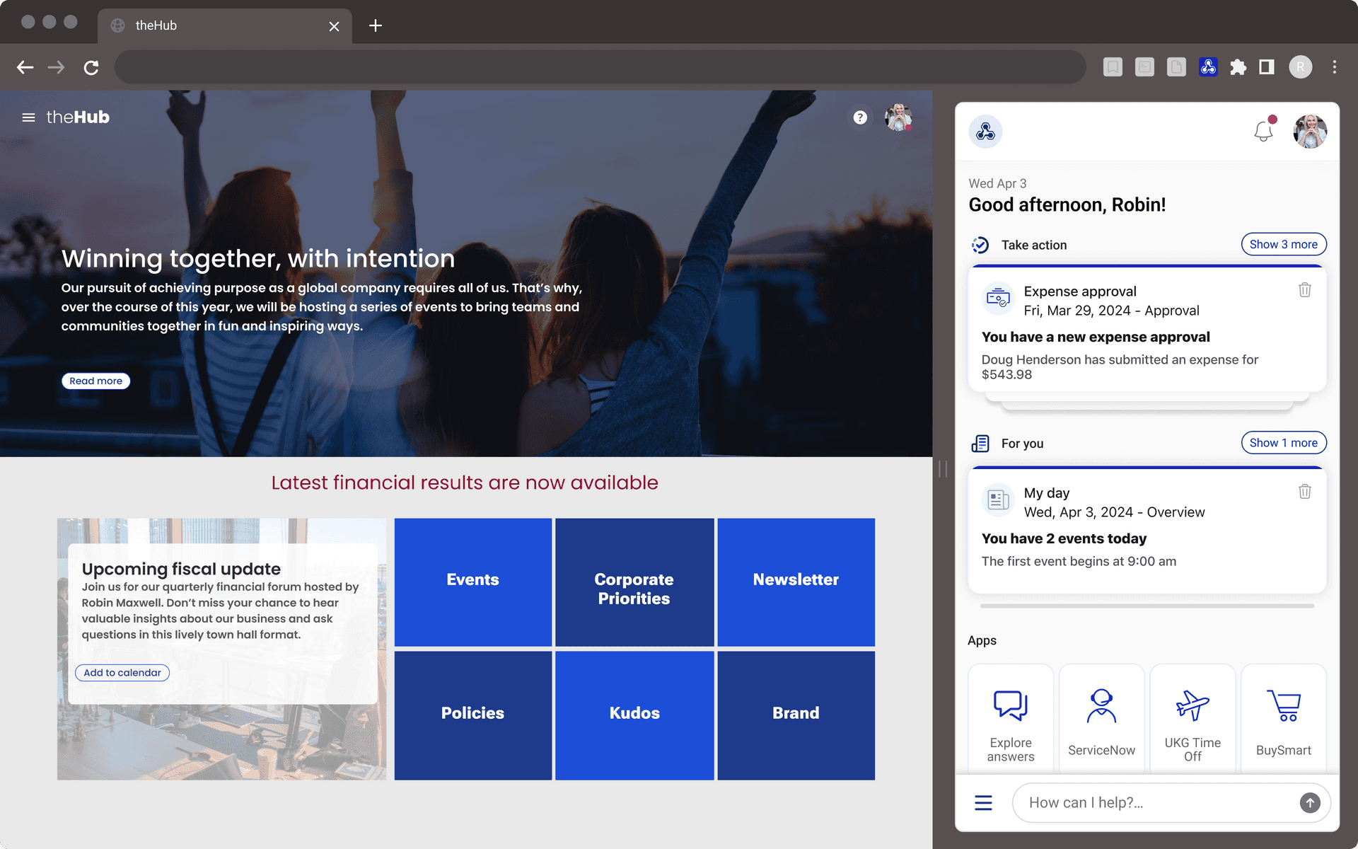 The Workgrid Browser Plugin extends the reach of the AI Assistant across the internet for an improved digital employee experience.